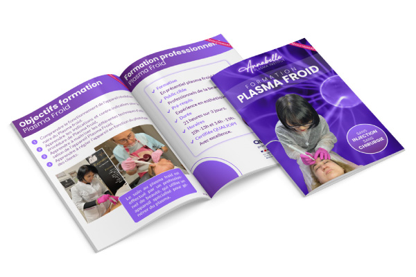 Maquette de la brochure Anabelle présentant la formation au plasma froid