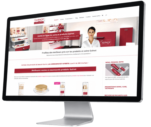 Aperçu de la boutique en ligne Guinot Cadeau Paris